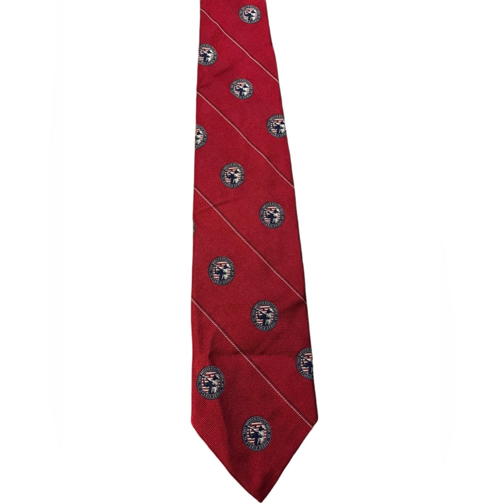 1992 U.S. Open Robert Talbott red silk neck tie, vintage. Great condition.